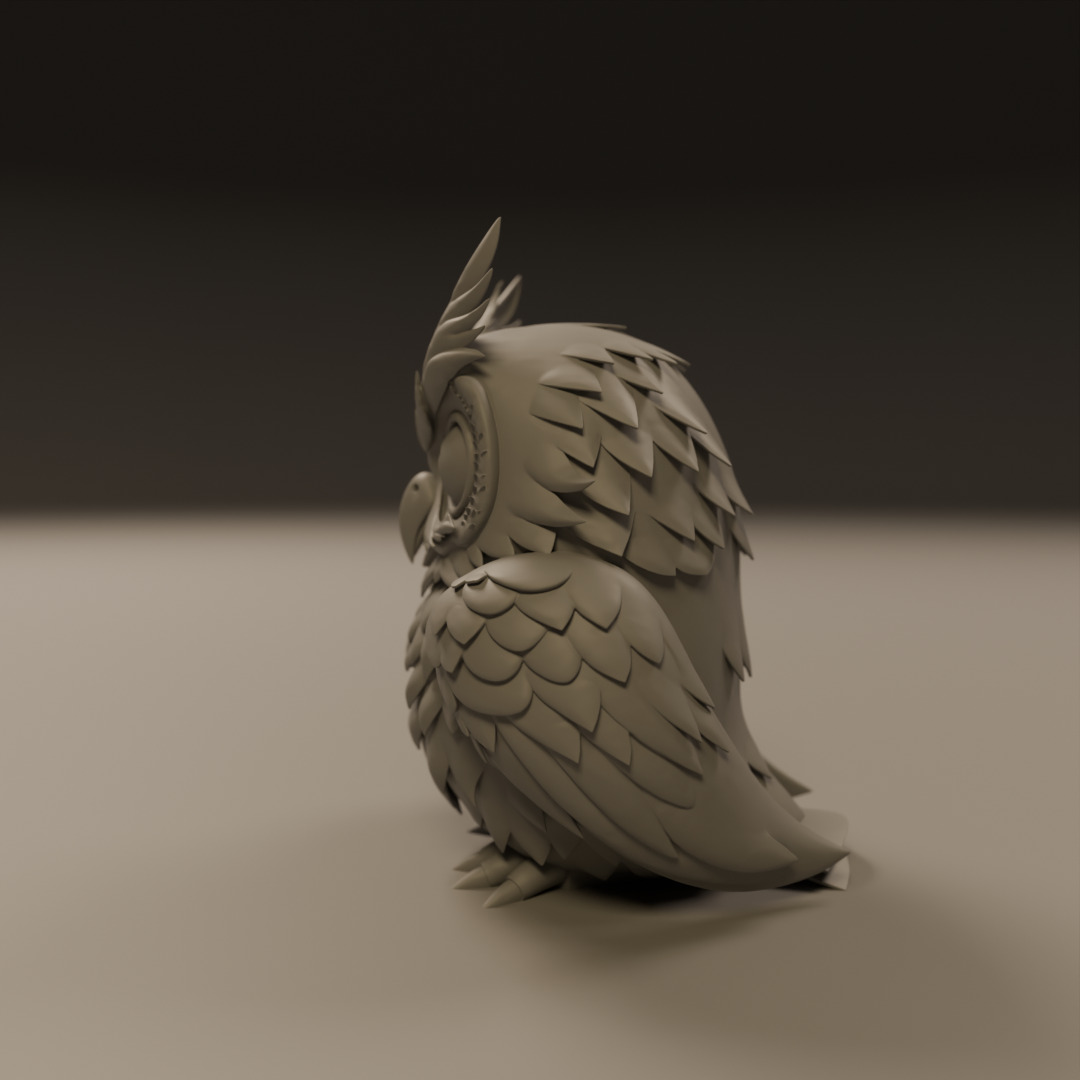 decorative owl  3D print model_10