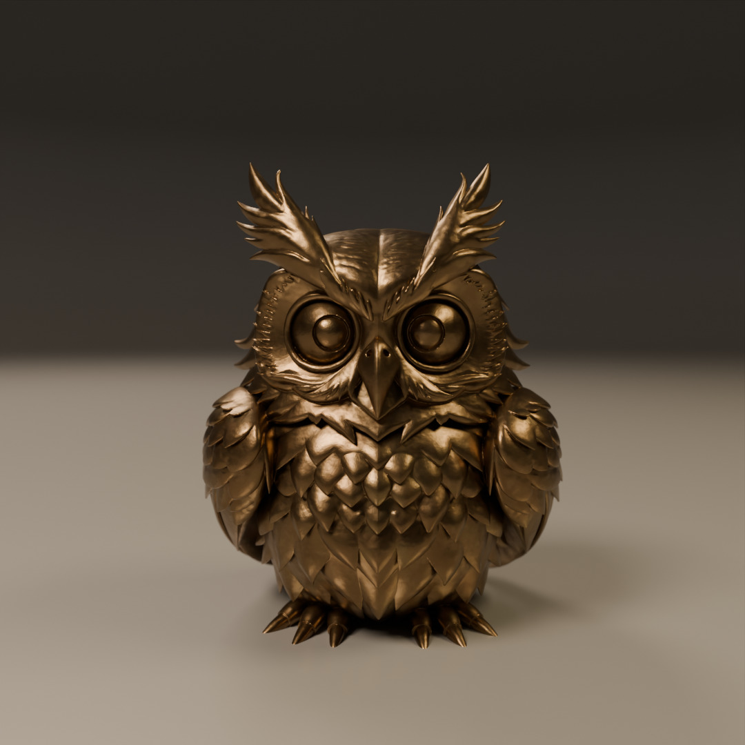 decorative owl  3D print model_8