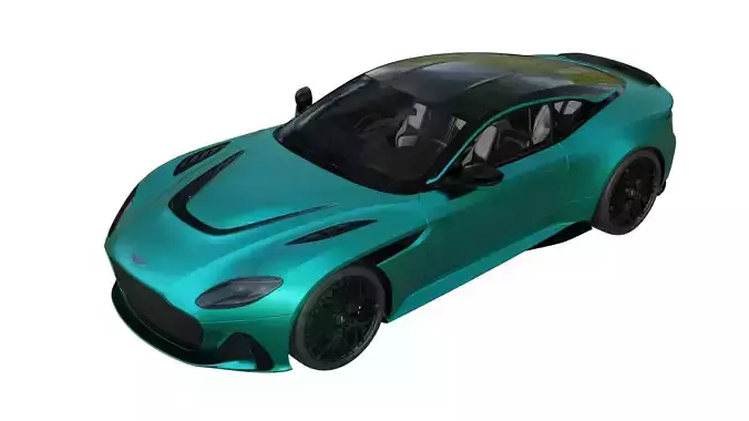 Aston Martin DBS Superleggera Low-poly 3D model