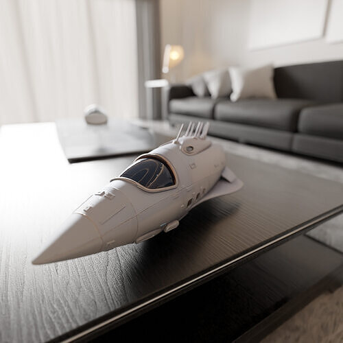 rocket 3D print model