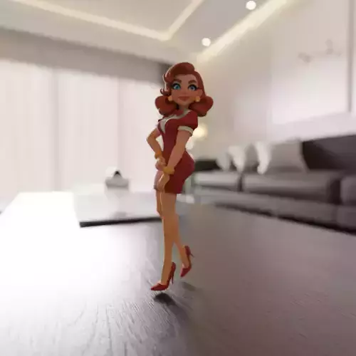 Pin-up 3D print model