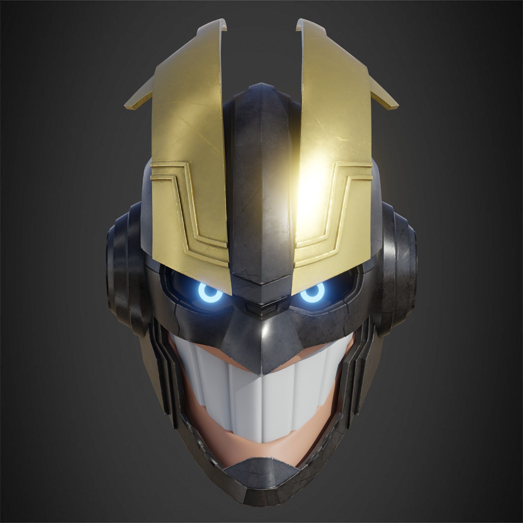 My Hero Academia Armored All Might Helmet for Cosplay 3D print model_3