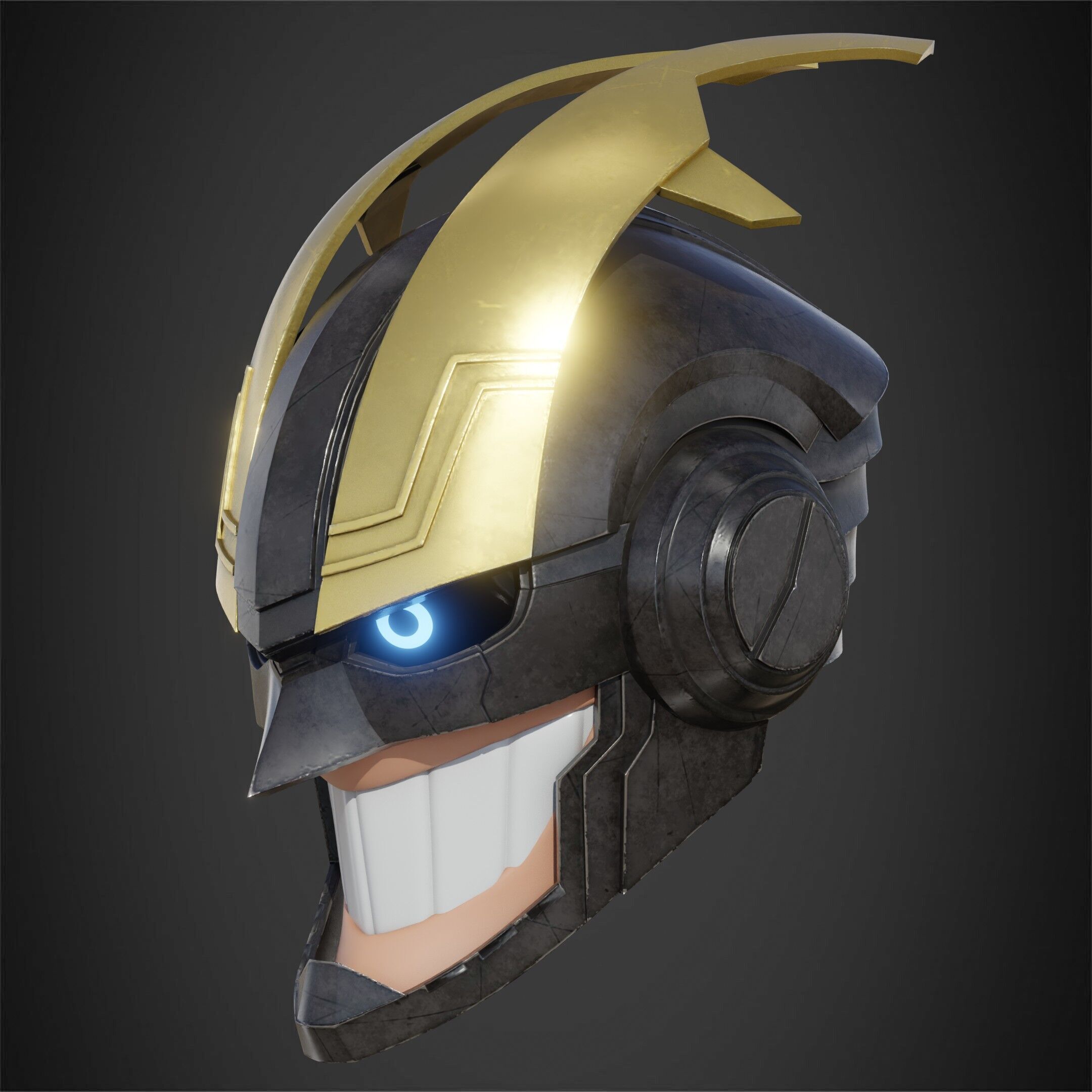 My Hero Academia Armored All Might Helmet for Cosplay 3D print model_4