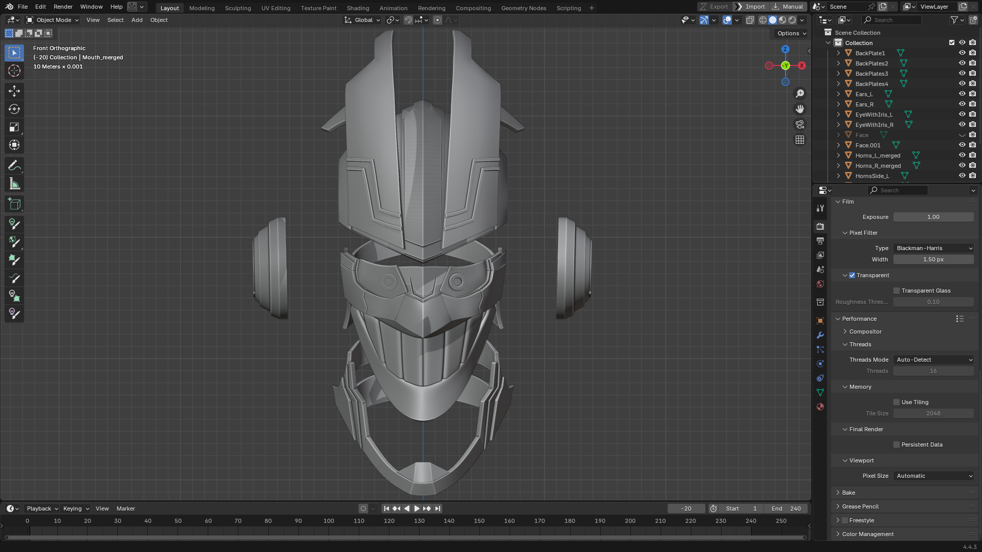 My Hero Academia Armored All Might Helmet for Cosplay 3D print model_14