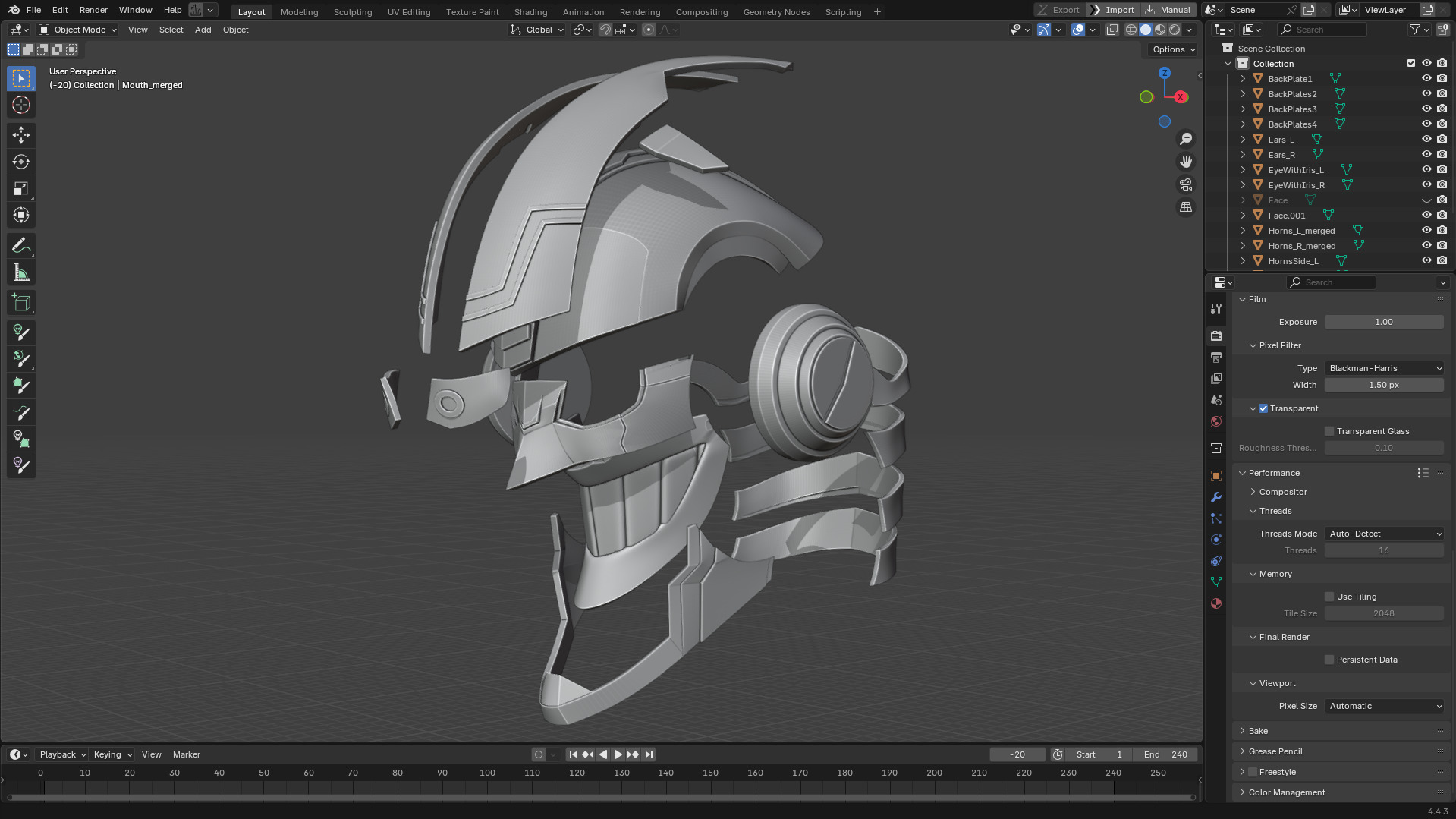 My Hero Academia Armored All Might Helmet for Cosplay 3D print model_15