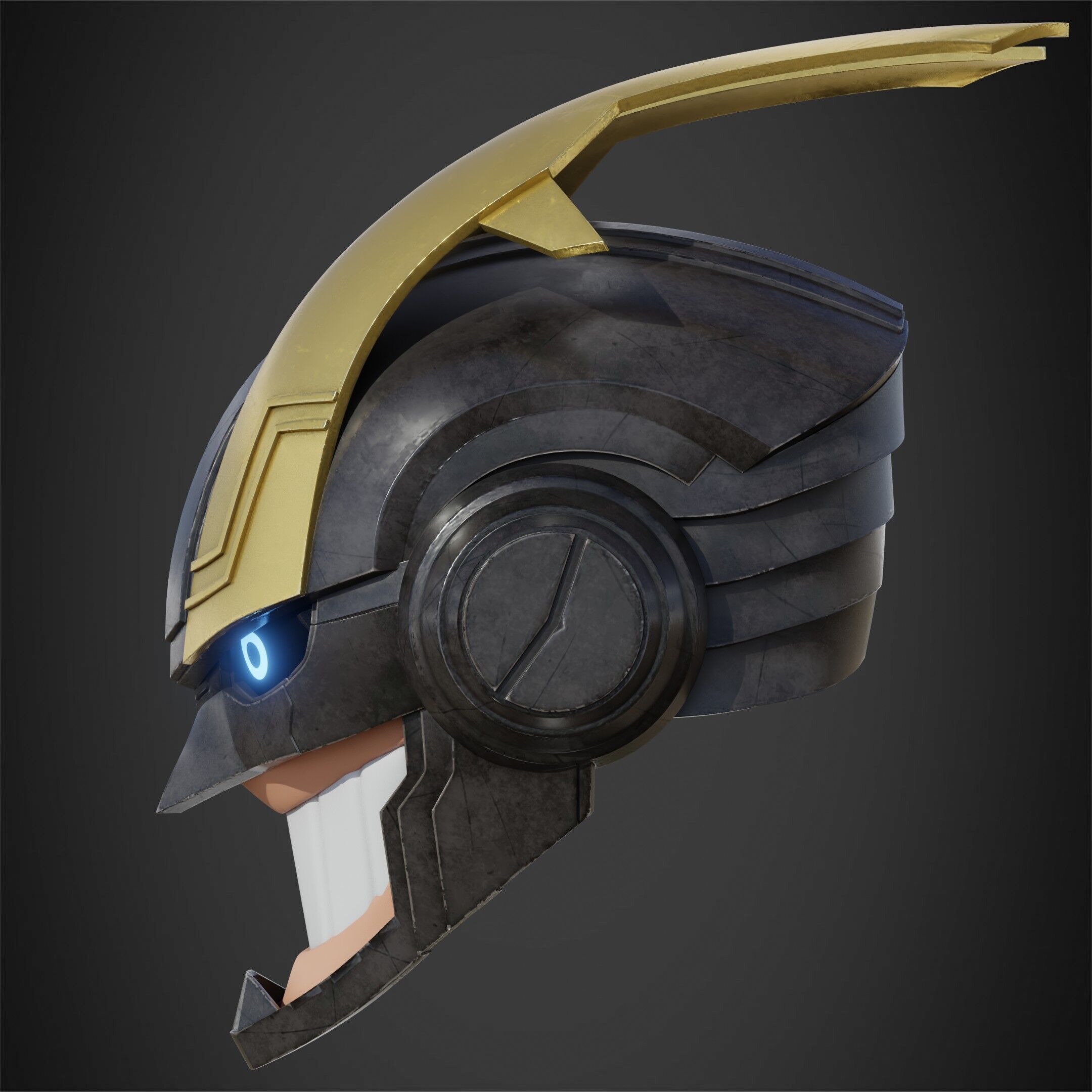 My Hero Academia Armored All Might Helmet for Cosplay 3D print model_5
