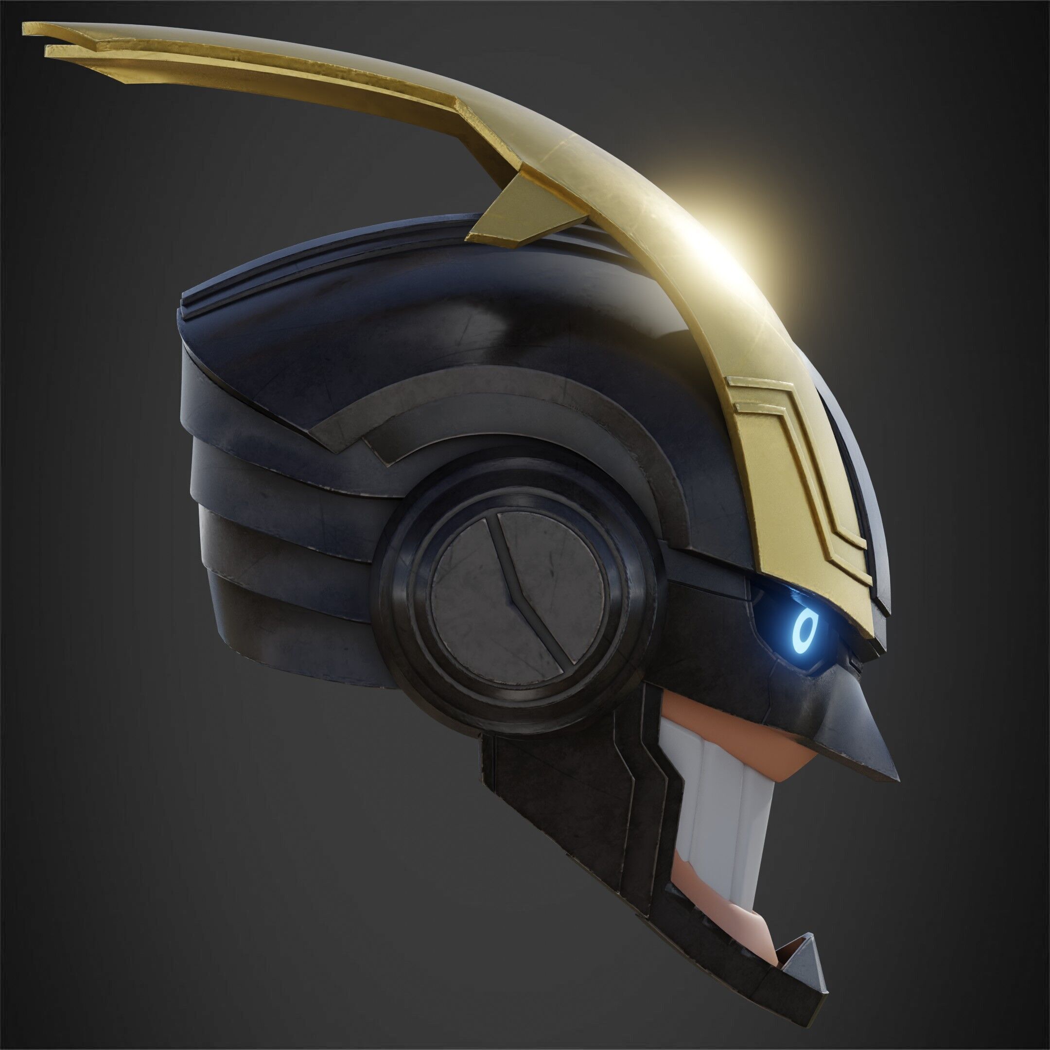 My Hero Academia Armored All Might Helmet for Cosplay 3D print model_9