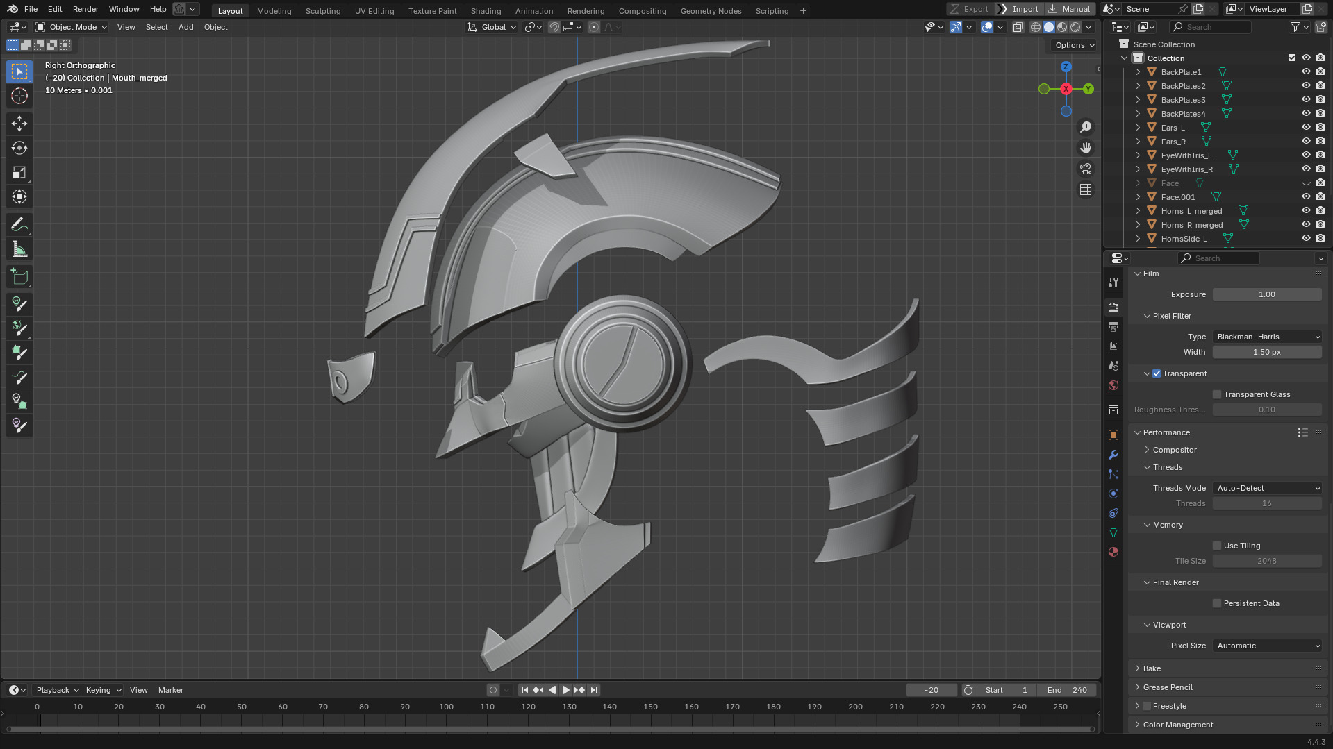 My Hero Academia Armored All Might Helmet for Cosplay 3D print model_16