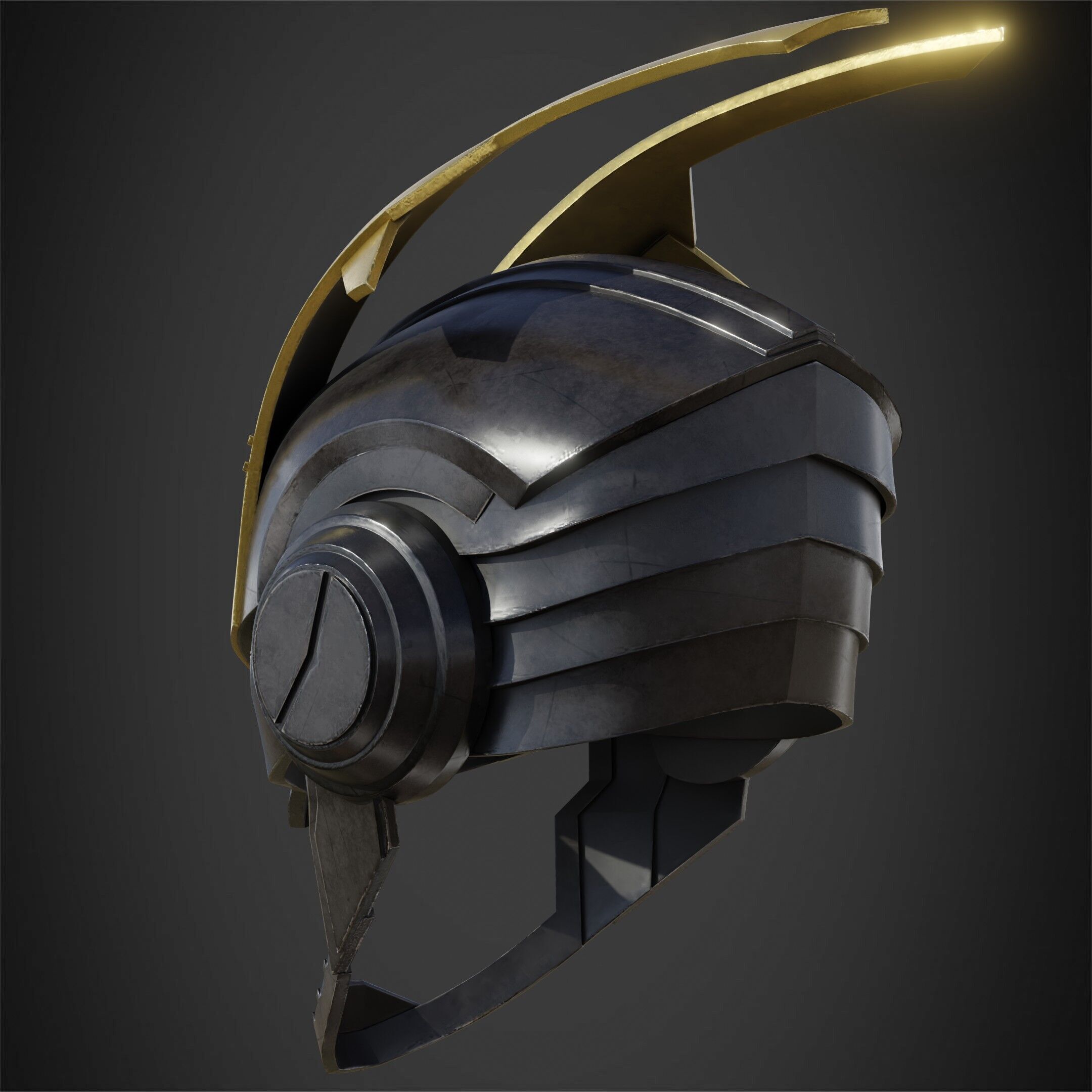 My Hero Academia Armored All Might Helmet for Cosplay 3D print model_12
