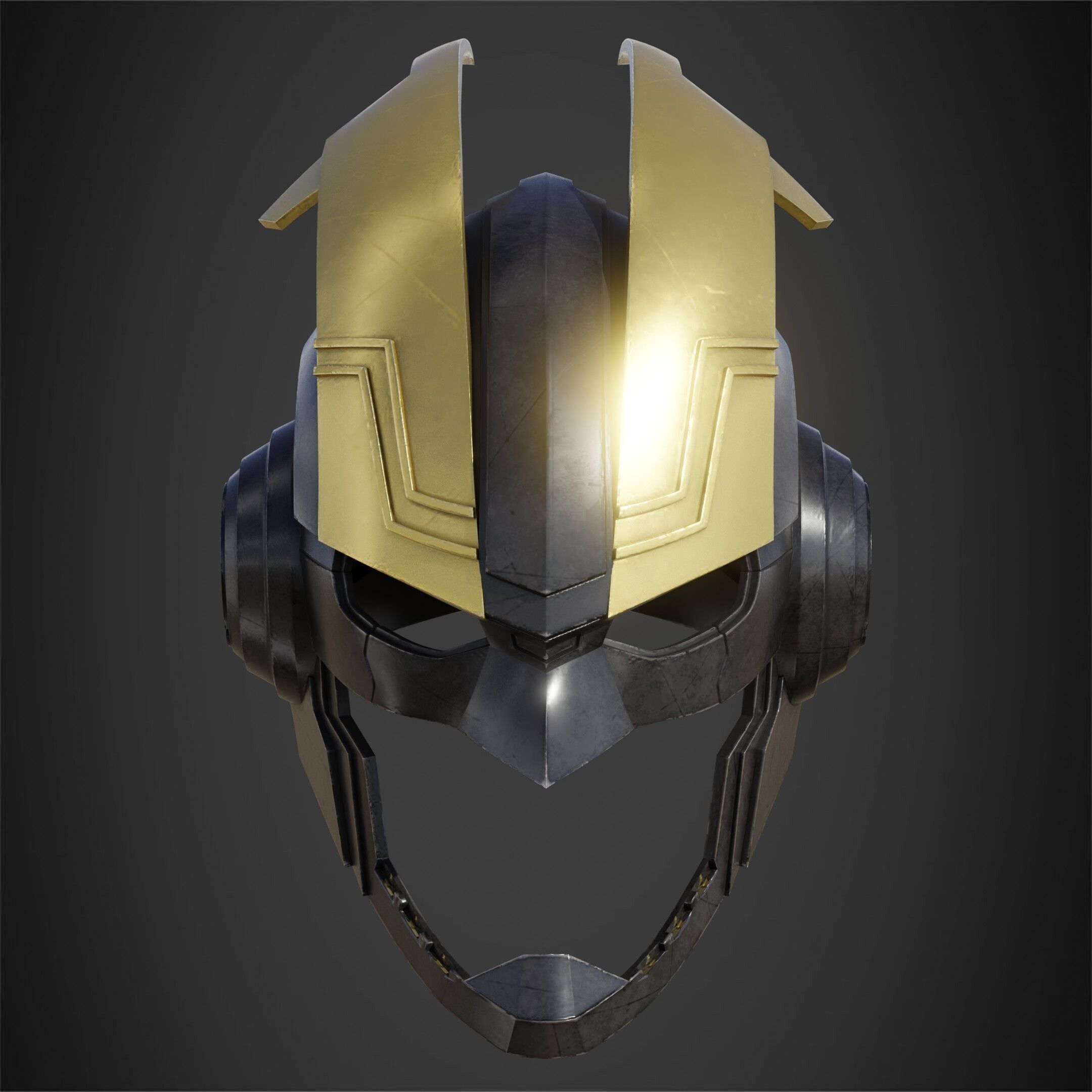 My Hero Academia Armored All Might Helmet for Cosplay 3D print model_11
