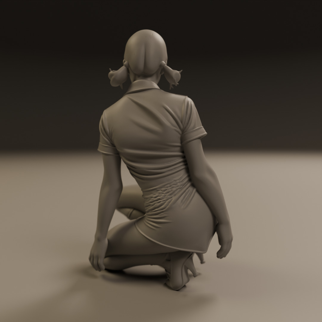 Pin-up 3D print model_3