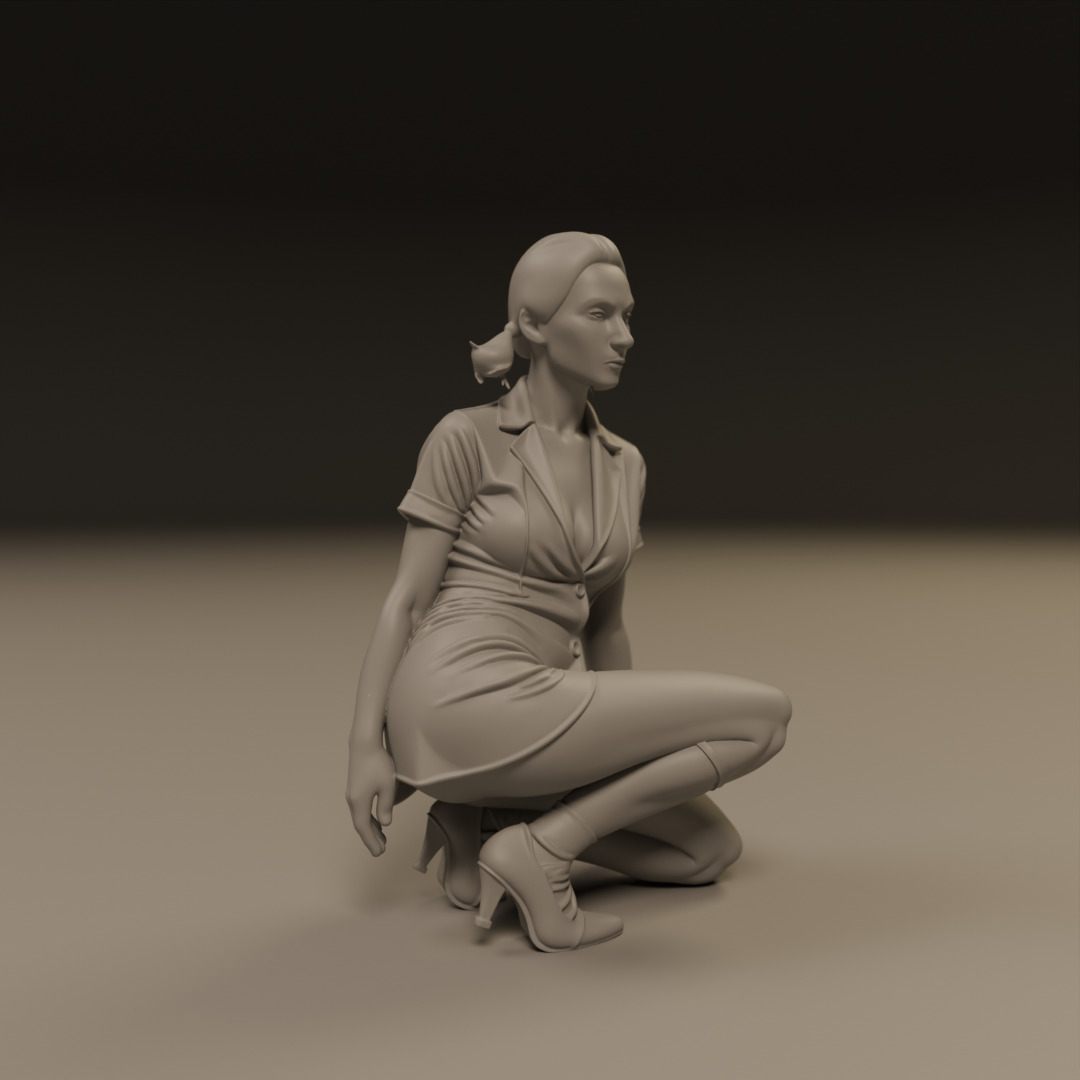Pin-up 3D print model_4