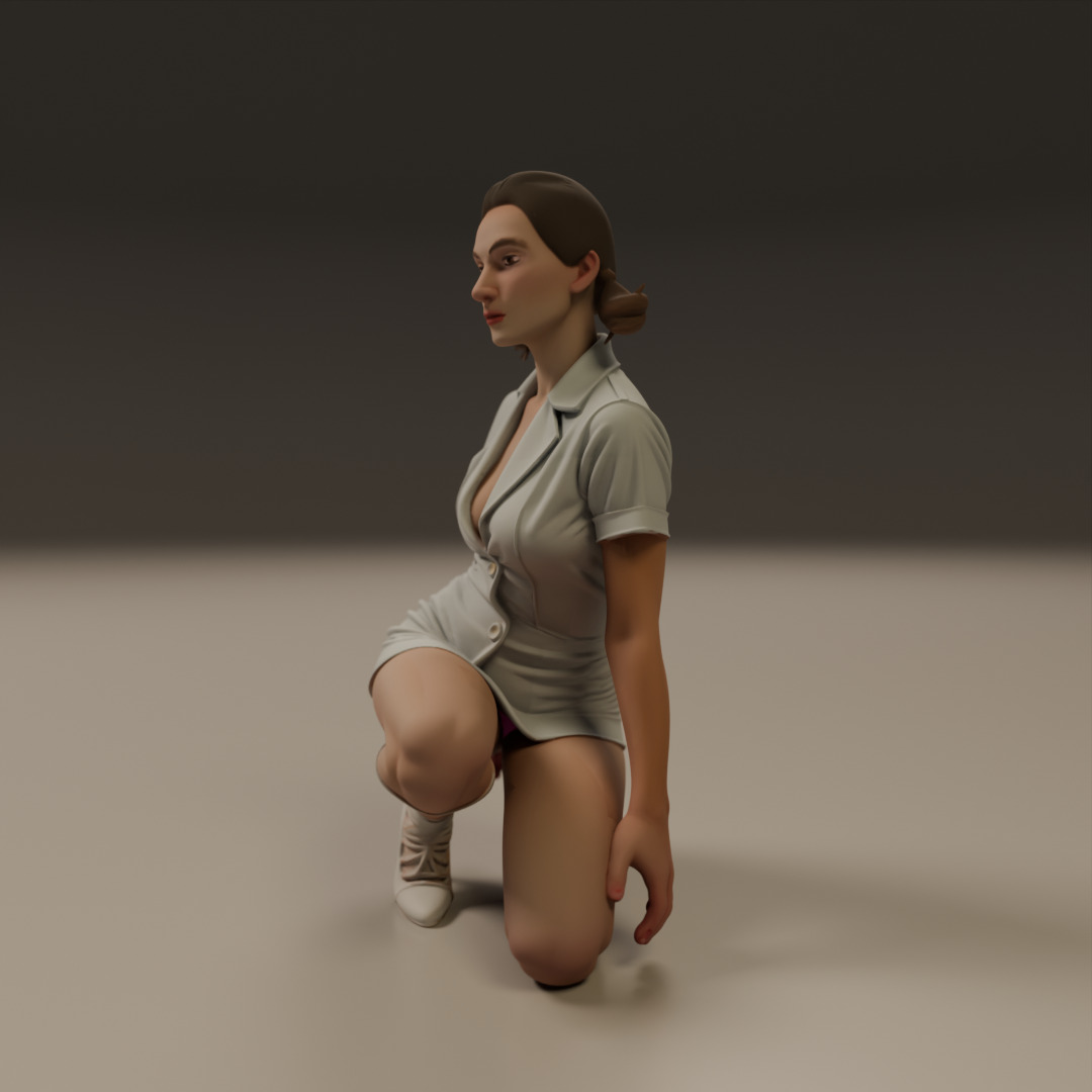 Pin-up 3D print model_13