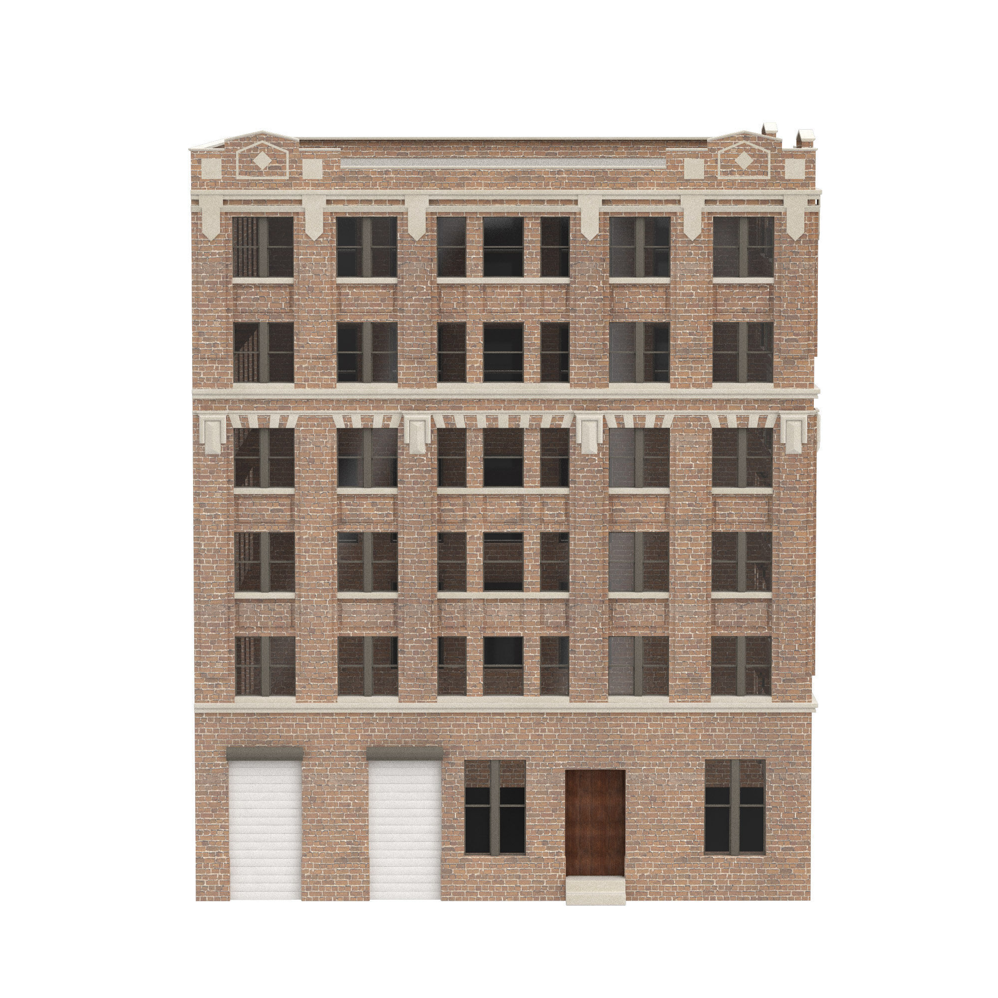 Old brick house 2 from New York 3D model_1