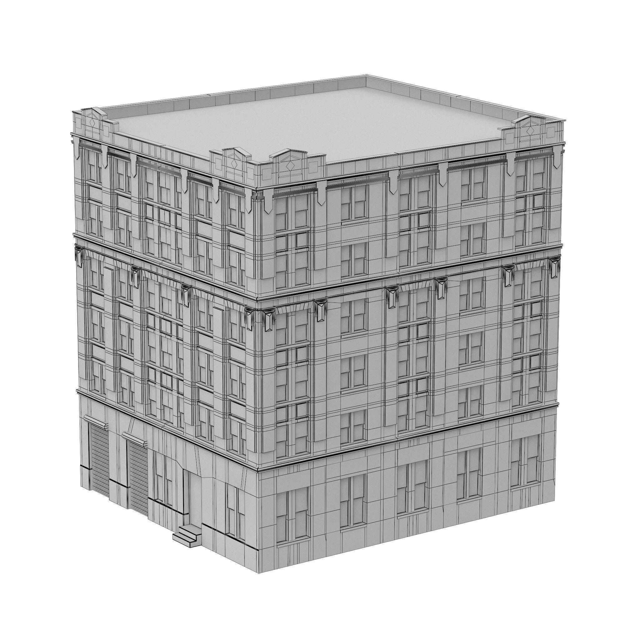 Old brick house 2 from New York 3D model_4