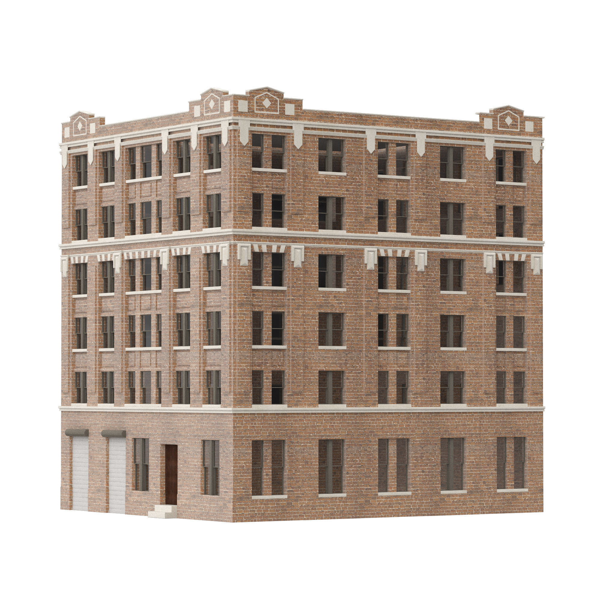Old brick house 2 from New York 3D model_2