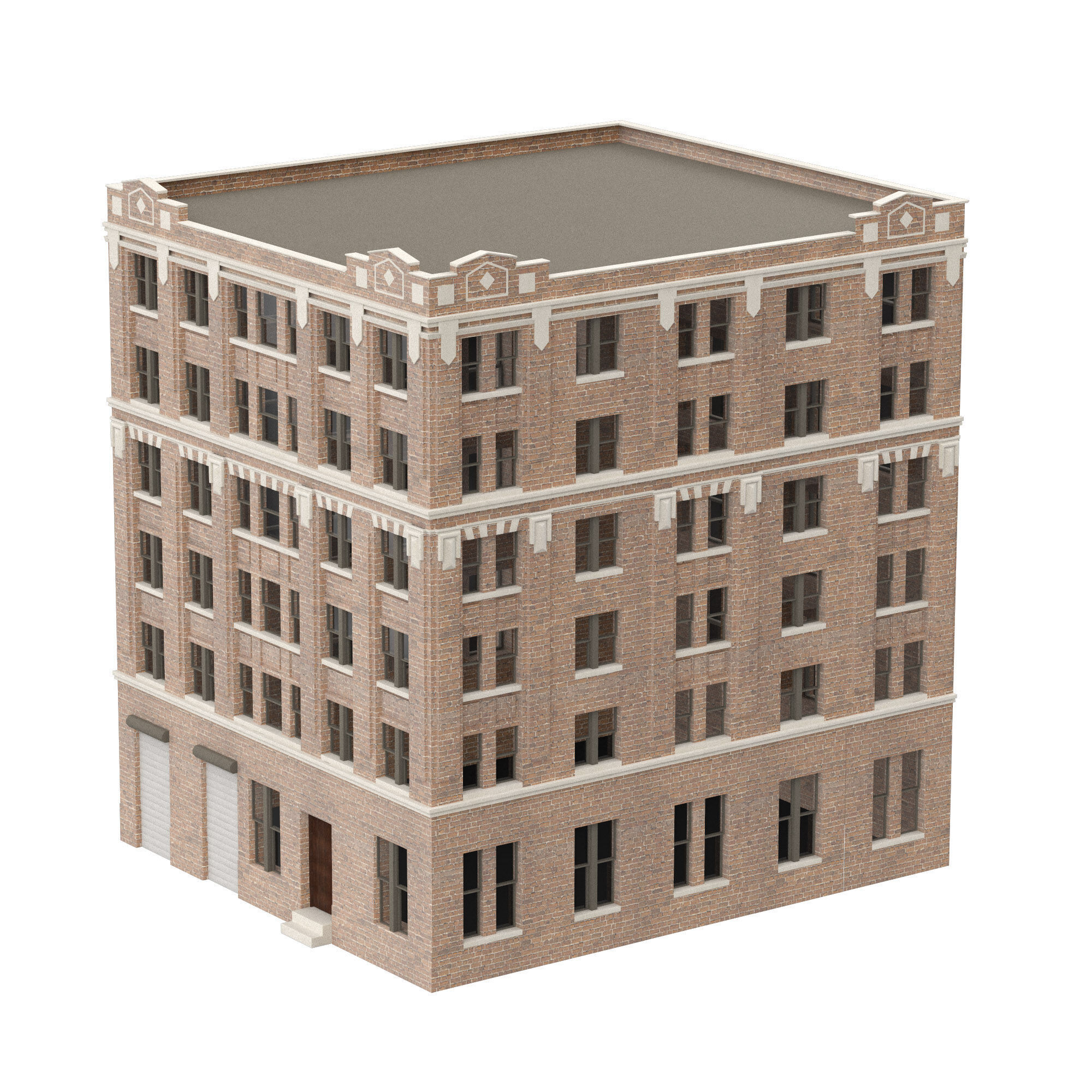 Old brick house 2 from New York 3D model_3