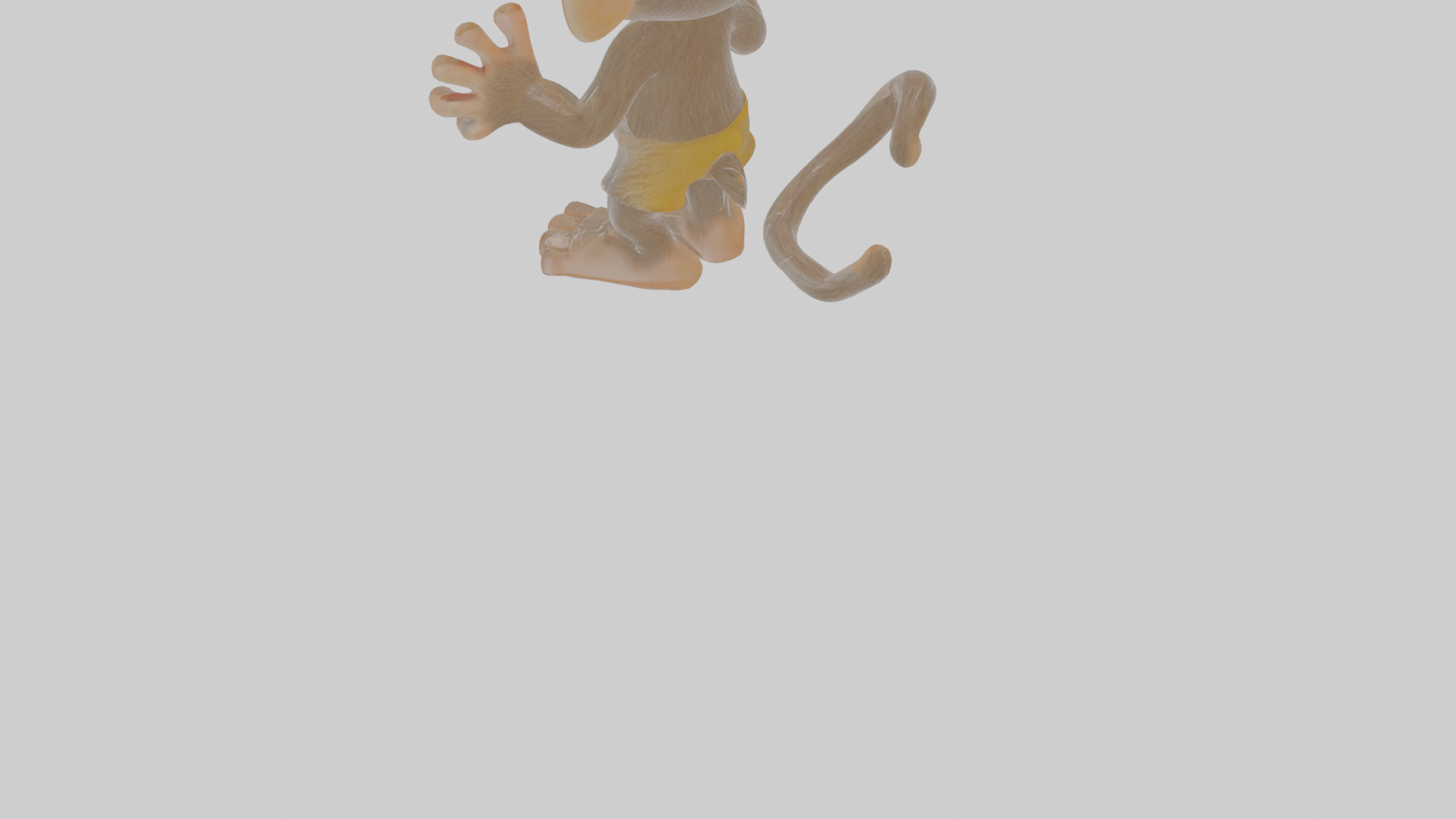 Cartoon Monkey Low-poly 3D model_5