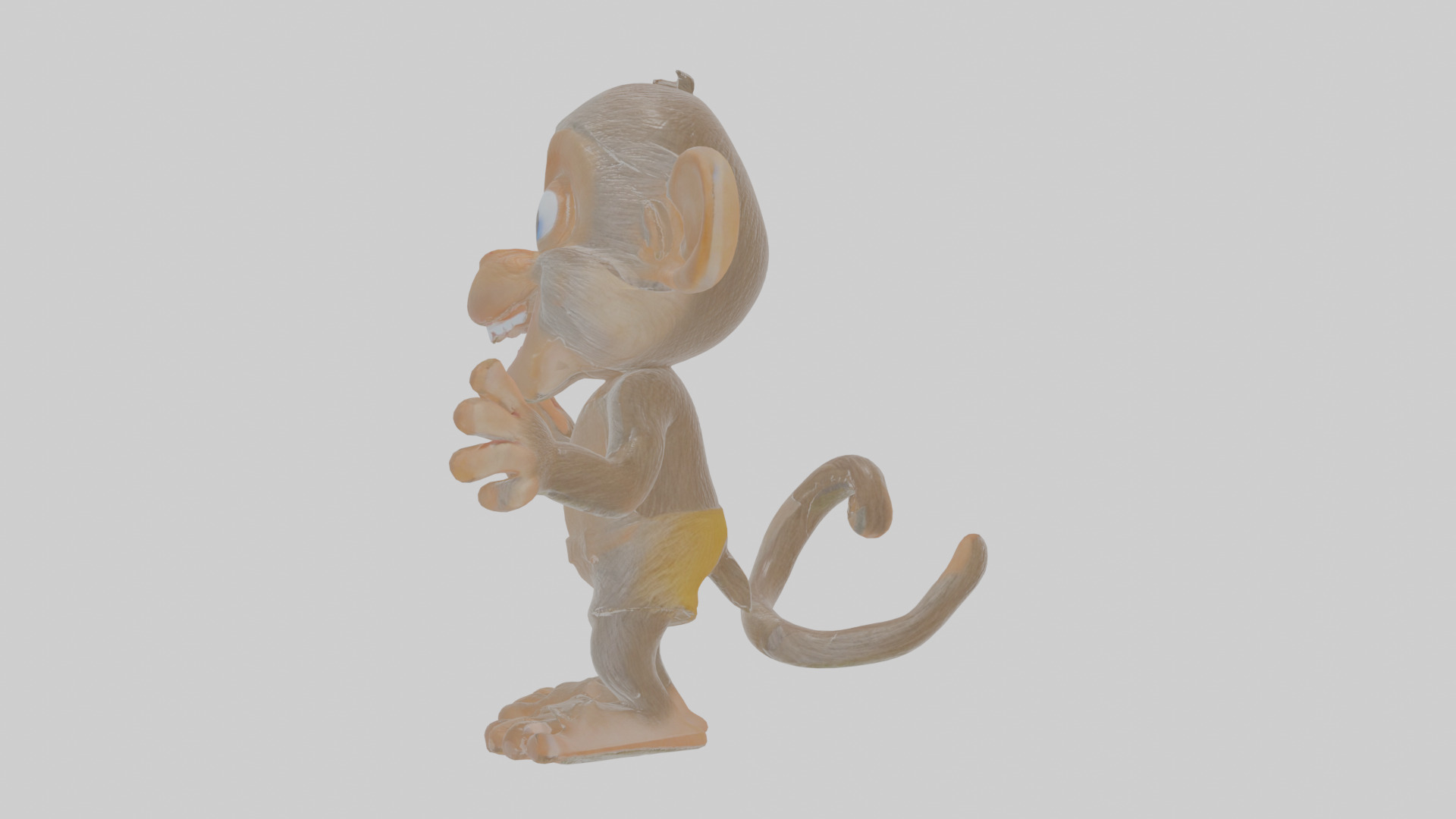 Cartoon Monkey Low-poly 3D model_19