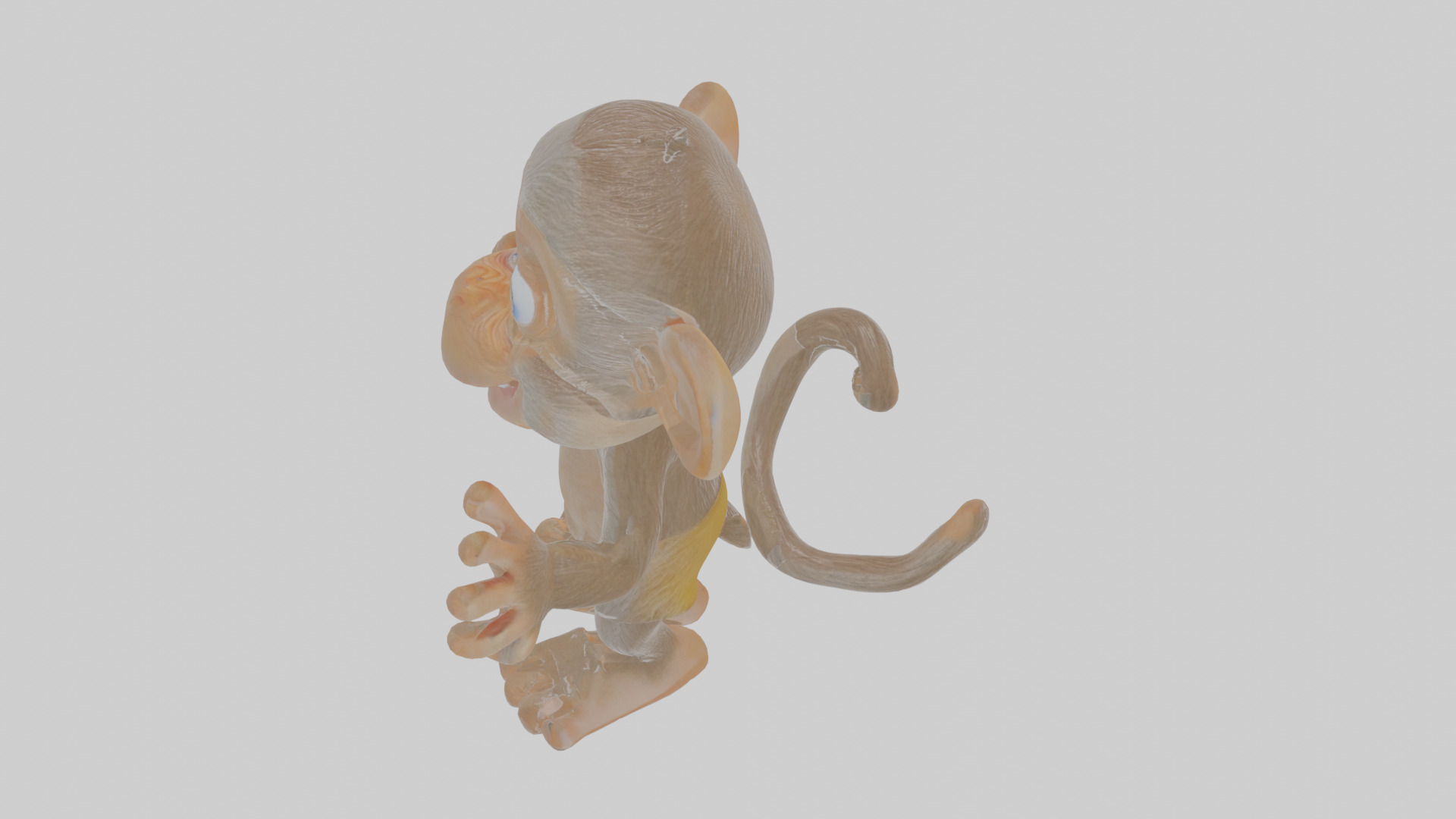 Cartoon Monkey Low-poly 3D model_26