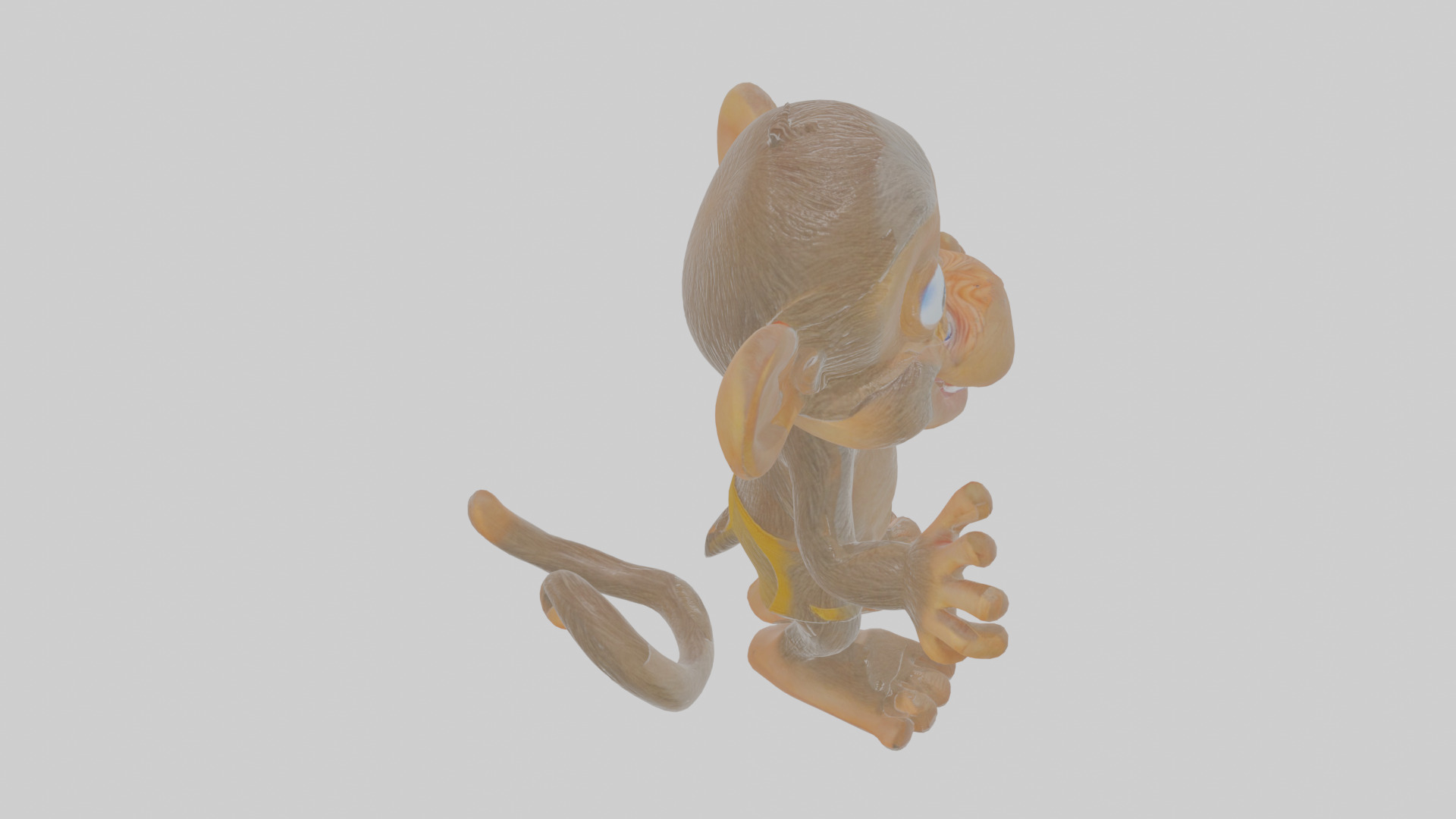 Cartoon Monkey Low-poly 3D model_27