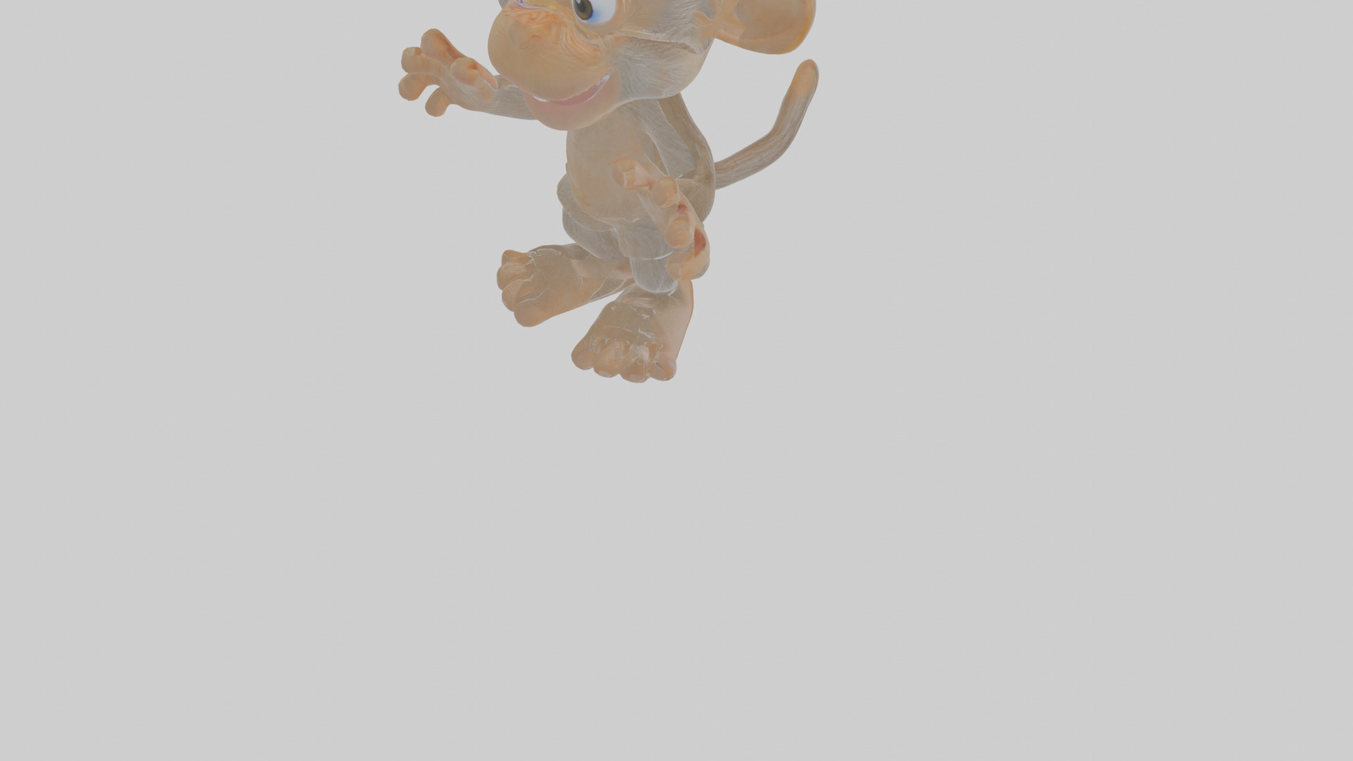 Cartoon Monkey Low-poly 3D model_8