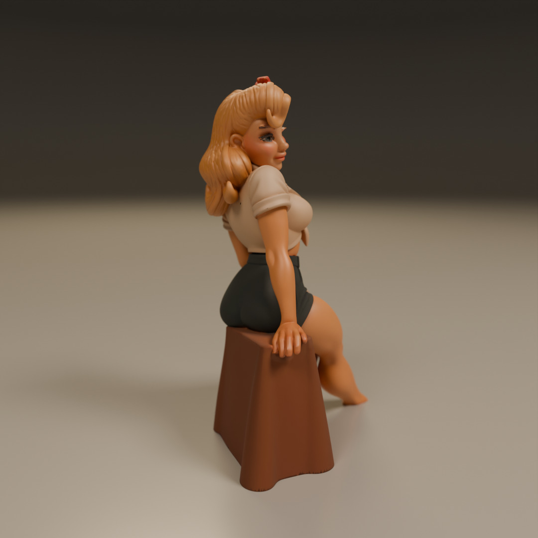 Pin-up 3D print model_15