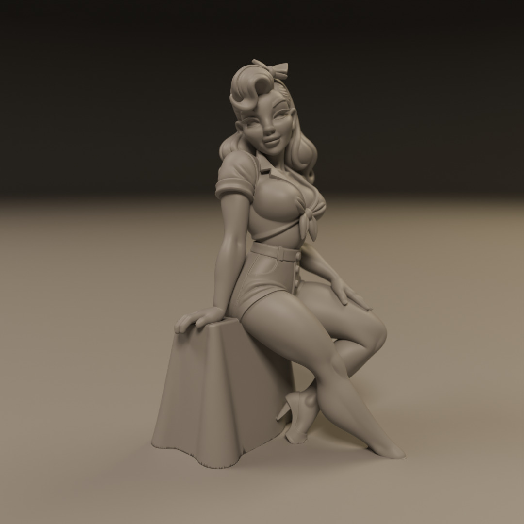 Pin-up 3D print model_4