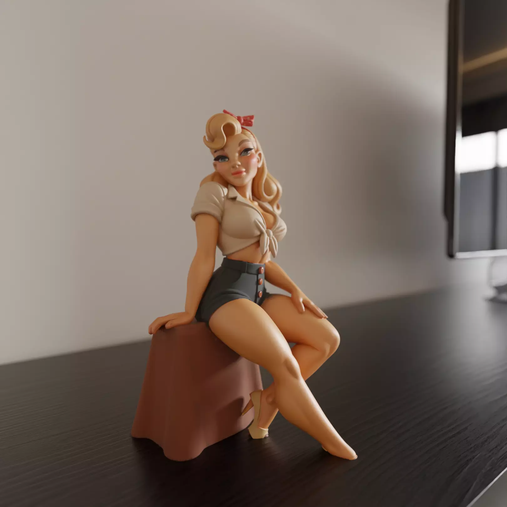 Pin-up 3D print model_0