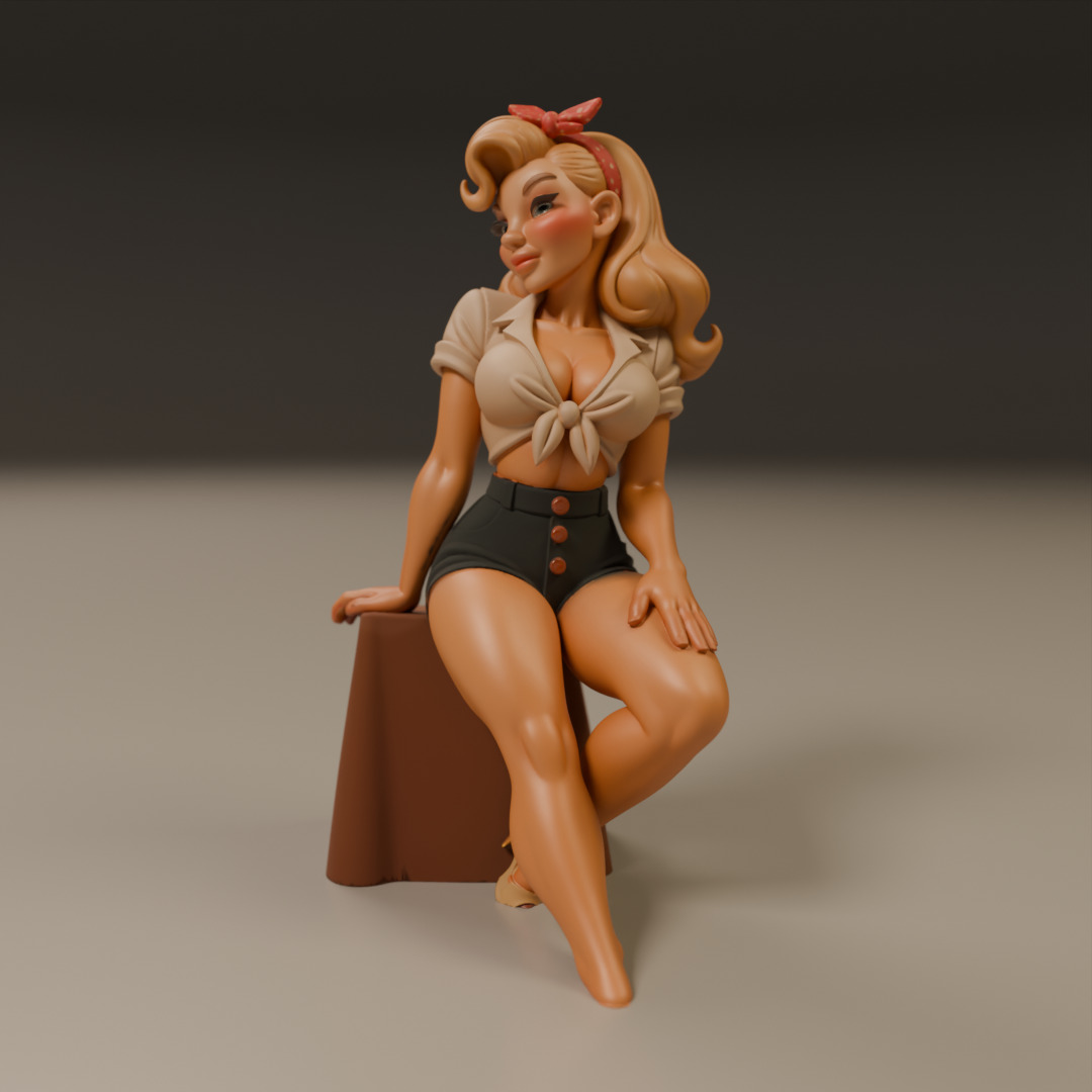Pin-up 3D print model_16
