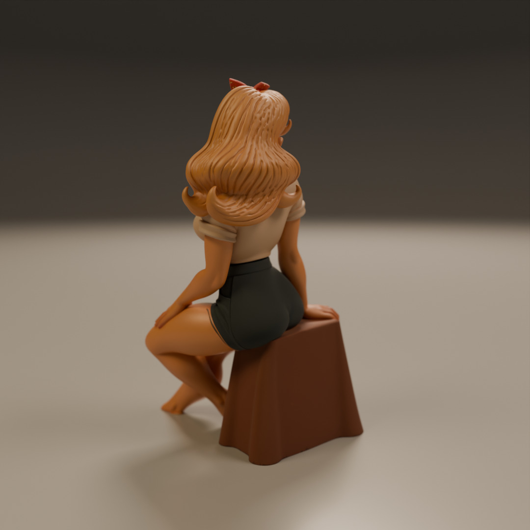 Pin-up 3D print model_14