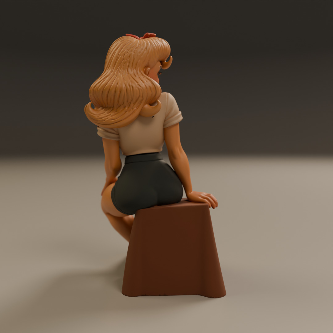 Pin-up 3D print model_11