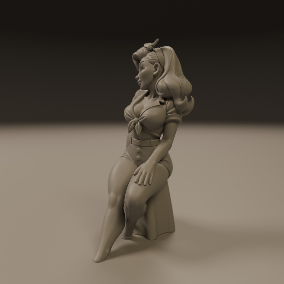 Pin-up 3D print model_5