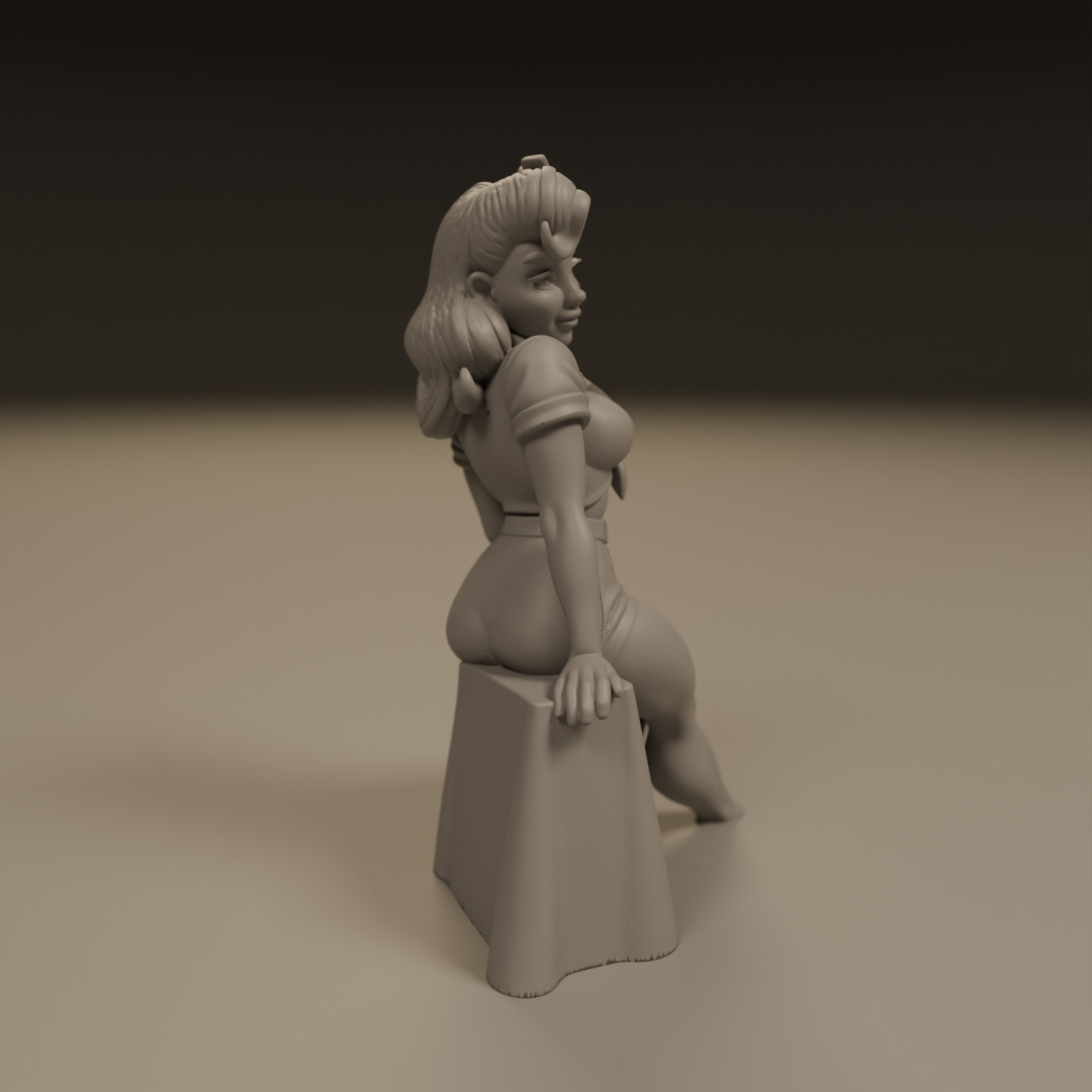 Pin-up 3D print model_7