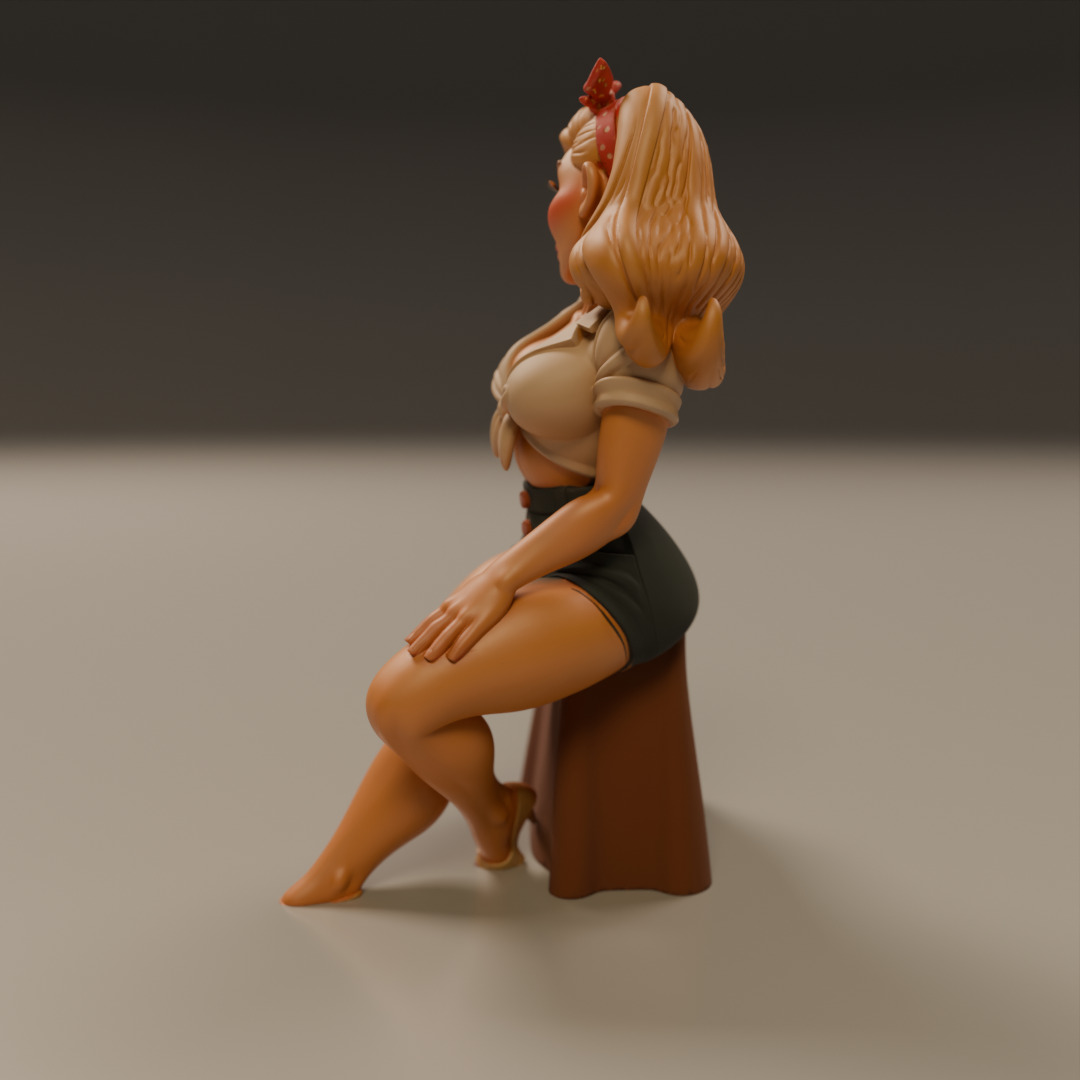 Pin-up 3D print model_10