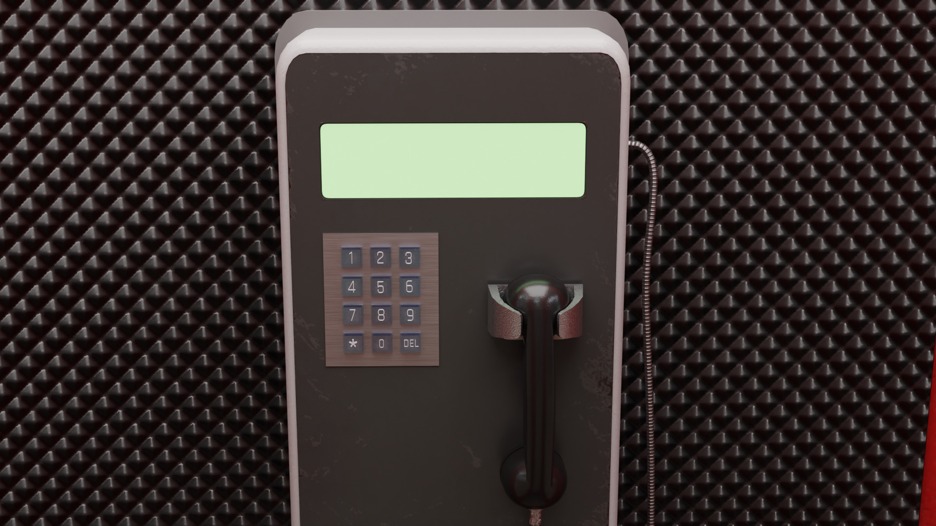 London Red Phonebooth Low-poly 3D model_6