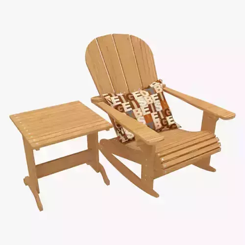 Outdoor Chair And Table 01 3D model