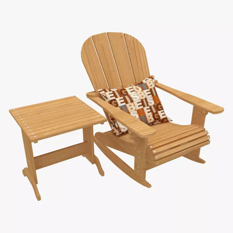 Outdoor Chair And Table 01 3D model