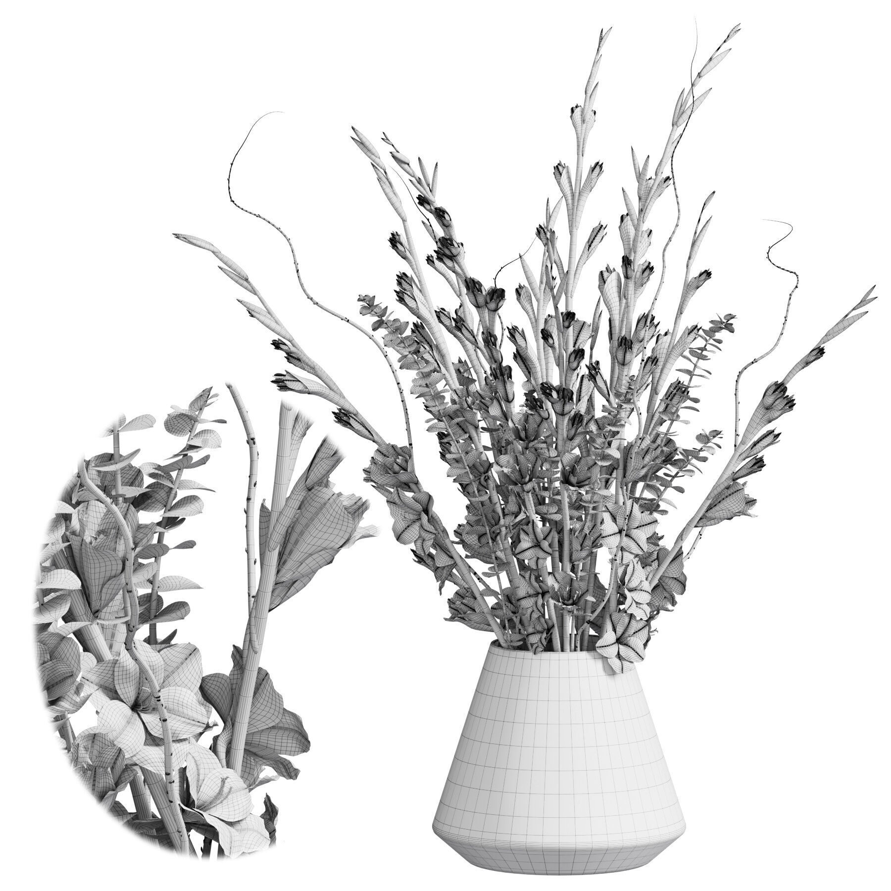 Flower In Vase 70 3D model_6