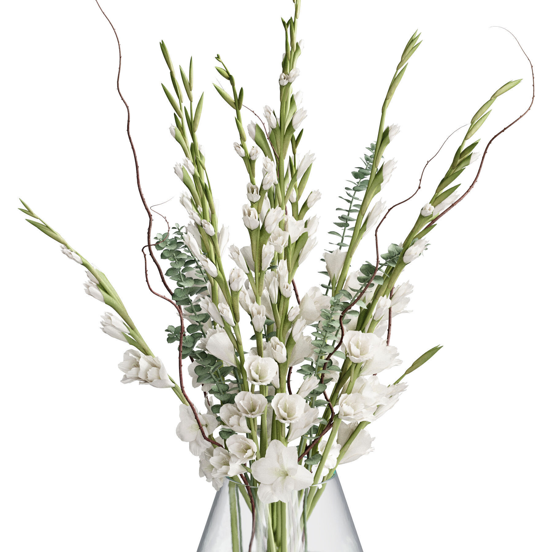 Flower In Vase 70 3D model_5