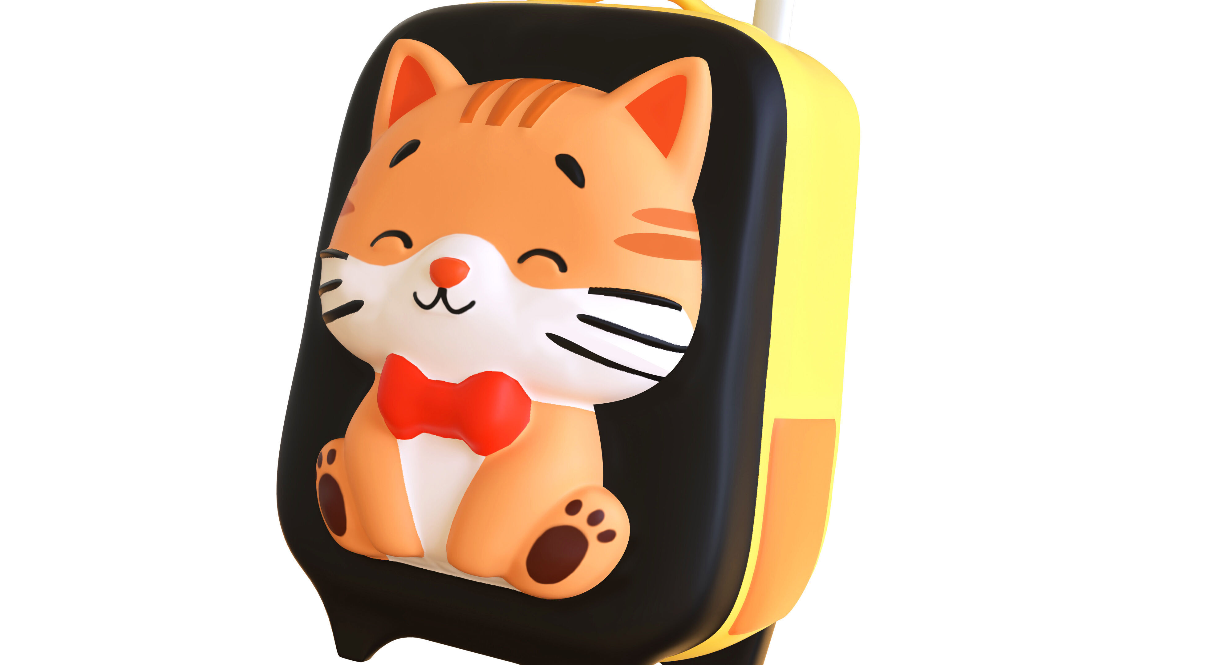 Low Poly - Suitcase Cat Low-poly 3D model_4