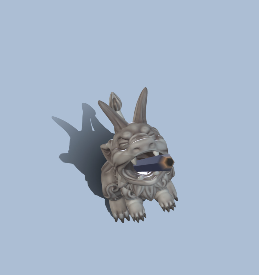 Gargoyle pencil holder 3D print model_2