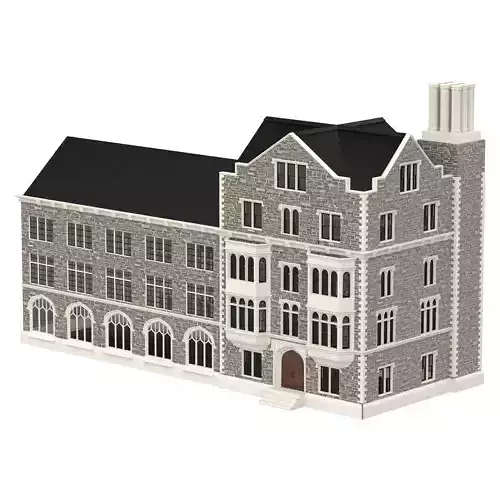 Old brick house 3 from New York 3D model