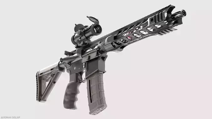 M4A1 -  AR-15 High-poly 3D model