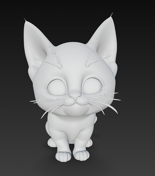 Cat Kitten Realistic 3D Model Basic - Low Poly Realistic Low-poly 3D model_11