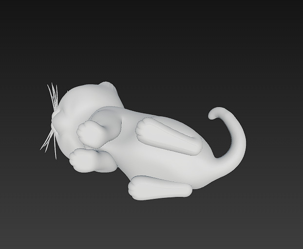 Cat Kitten Realistic 3D Model Basic - Low Poly Realistic Low-poly 3D model_14