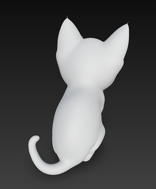 Cat Kitten Realistic 3D Model Basic - Low Poly Realistic Low-poly 3D model_12