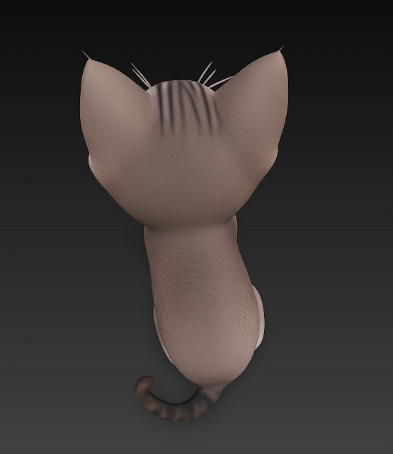 Cat Kitten Realistic 3D Model Basic - Low Poly Realistic Low-poly 3D model_7