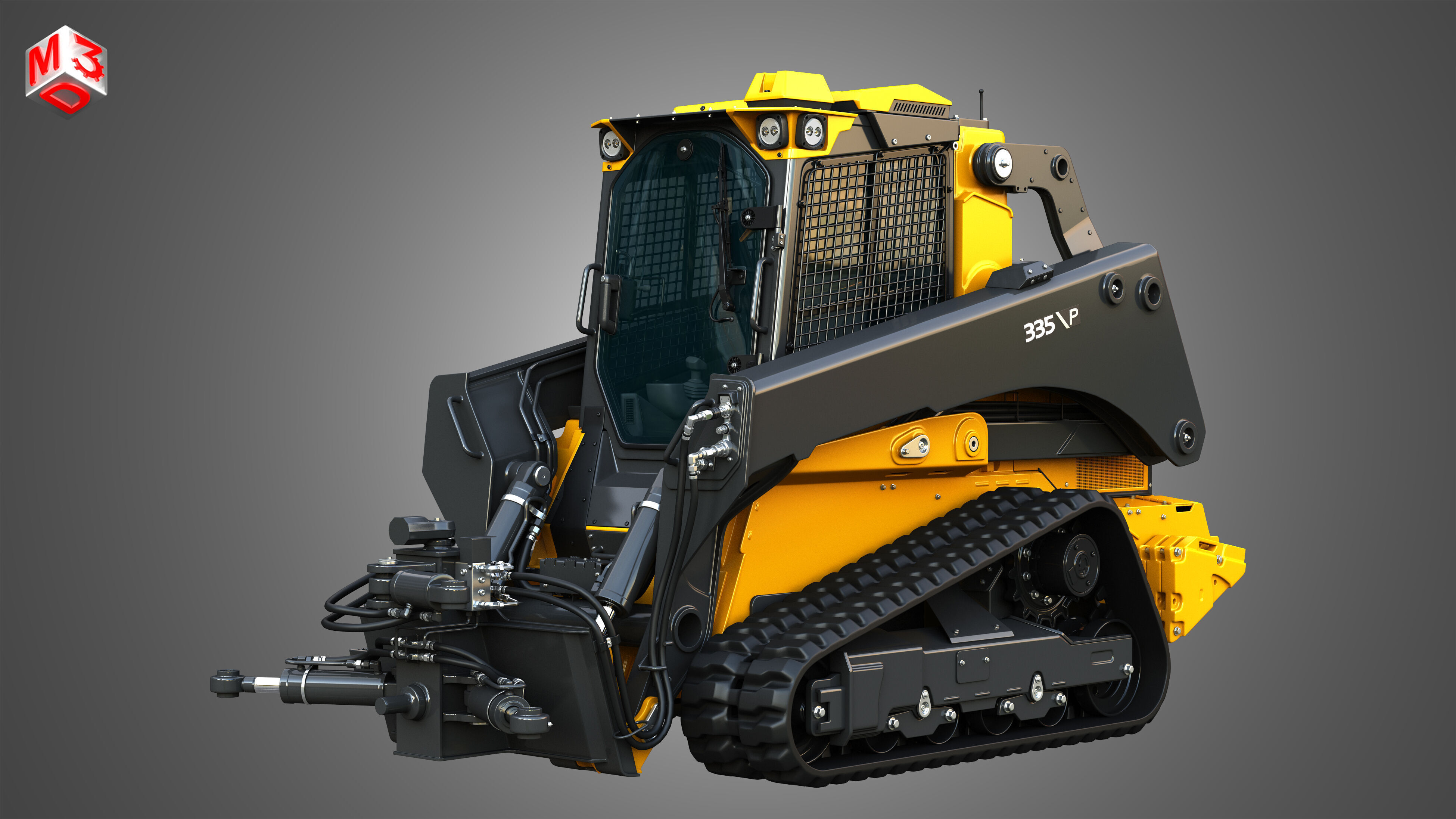 335 P-Tier Compact Track Loader  - Smart Grade 3D model_1