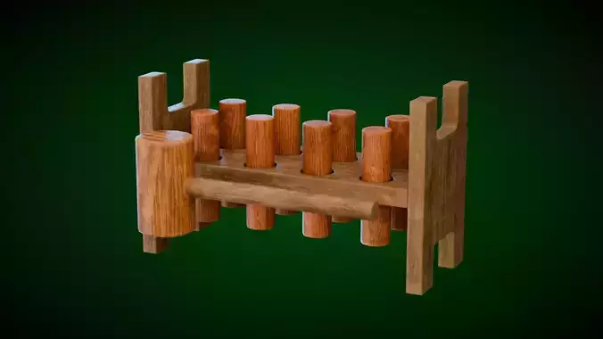 Pound-a-Peg Low-poly 3D model